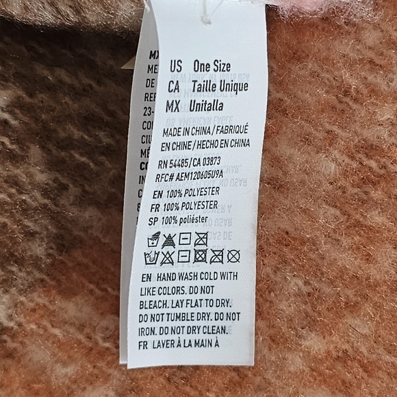 American Eagle Colorful Striped Fringe Boho Cozy Oversized Blanket Scarf… - Picture 4 of 8